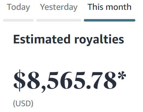 Monthly KDP Earnings 2
