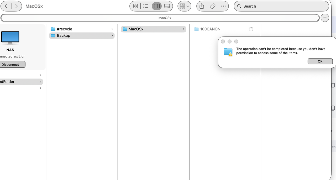 error while copying folders