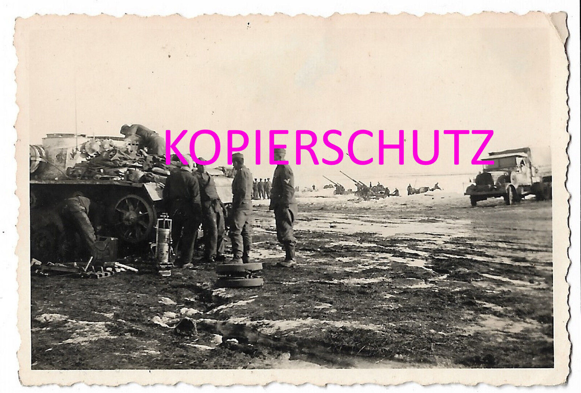 3x Org. Foto Panzer III Balkenkreuz Turmnummer Camo Front Wintertarn Langrohr (2)