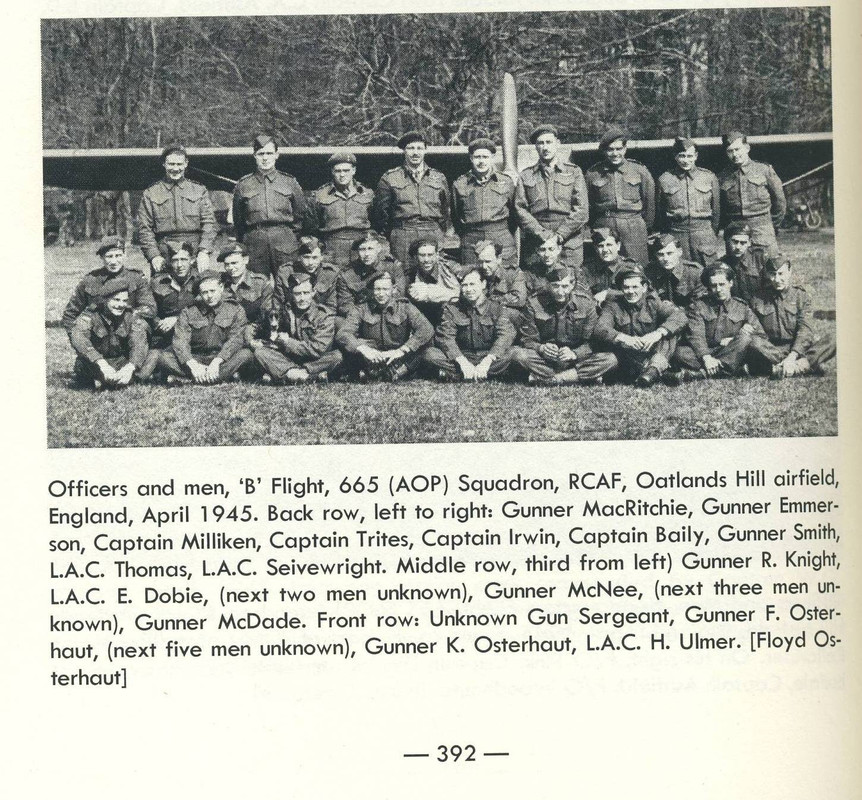 #12 Officers and men,  Flight 'B' 665 (AOP) RCAF