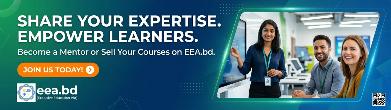 Share your expertise on EEA.bd — become a mentor or sell your courses