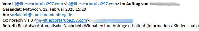 Header zweite SPAM-Mail