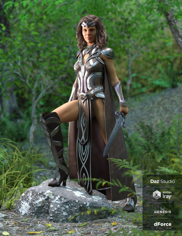 dForce Warrior Queen Outfit for Genesis 8 Female(s)