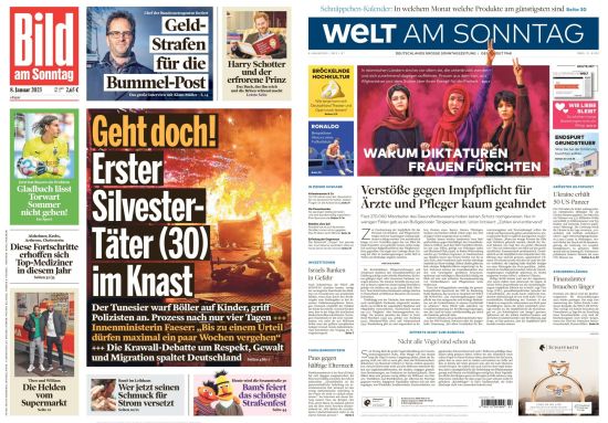 Bild und Welt am Sonntag No 02 vom 08  Januar 2023