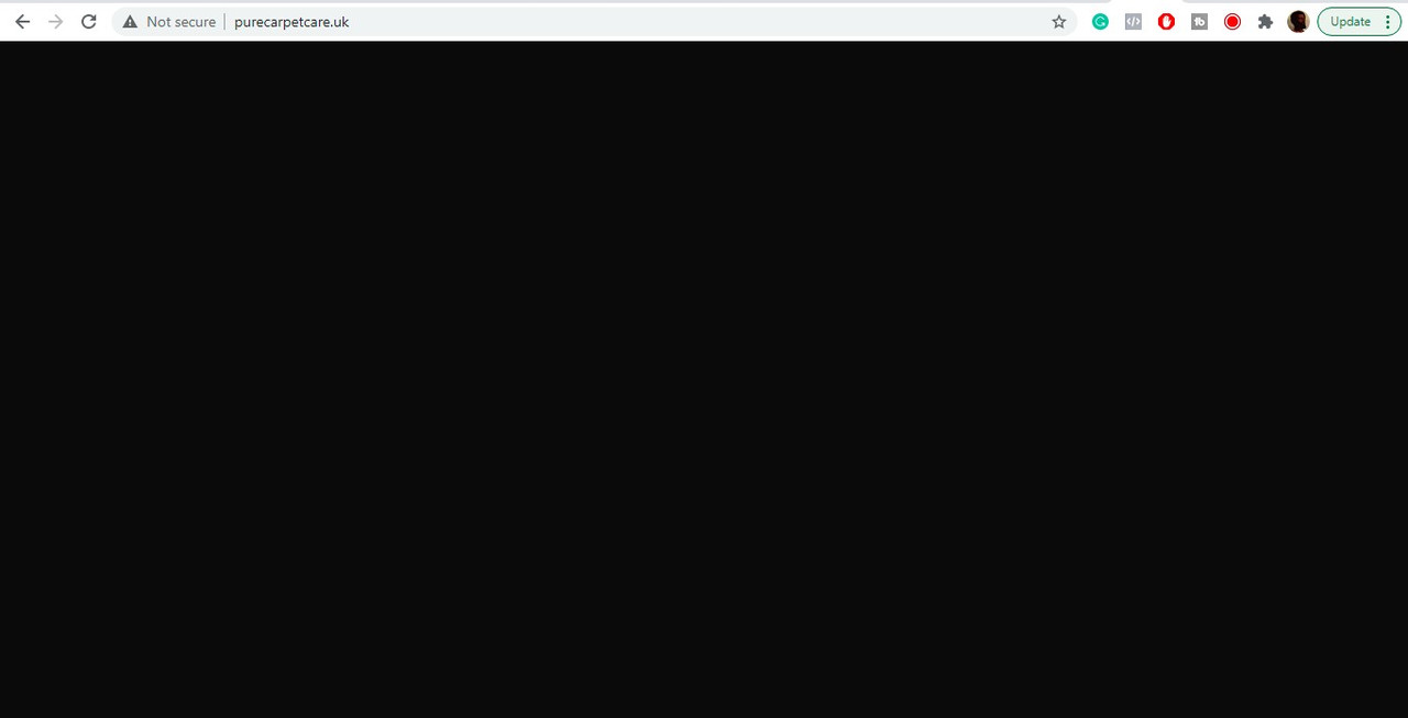 Dark blank screen