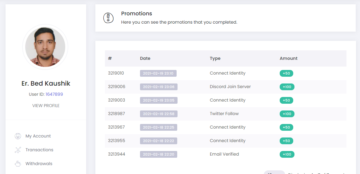 Idle Empire Promotions History
