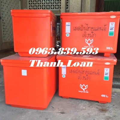 Thùng trữ lạnh 450lit thailand, thùng giữ nhiệt nắp mở có bản lề. Lh 0963 839 593 Ms.Loan Thung-da-thai-lan-giu-lanh-hai-san-thung-giu-lanh-thai-lan-300-L-thung-giu-lanh-450l-re-1