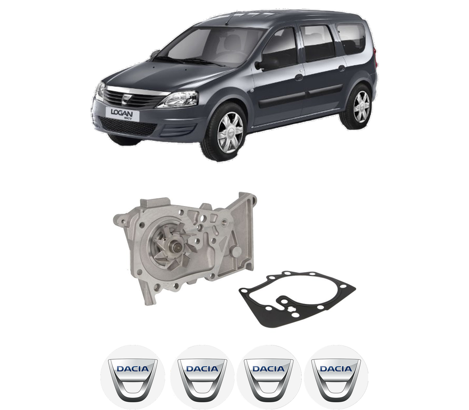 Pompa apa DACIA LOGAN MCV (KS_) 1.6 16V (KS0L, KS0M, KS0P, KS1S) din 2007 KW 77 CP 105 CMC 1598, Auto, HEPU, 4x Stikere auto cu DACIA
