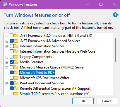 Windows Features