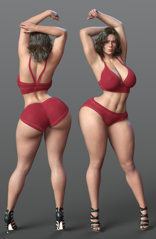 My first Genesis 9 character test render.I don't like that they decreased the amount of surfaces.Also the lack of a specific nipple grid