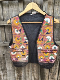 Yellow/Black Embroidered Waistcoat - Adult 10