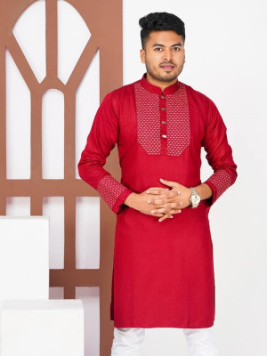Tansil Cotton Panjabi Marun