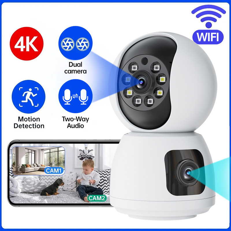 Cámara Vigilancia WiFi Interior 4K HD, Cámara Vigilancia Domicilio WiFi con WiFi 360° Cámara de Seguridad para bebé, Perro, Visión Nocturna, Seguimiento Automatico, Detección AI，Audio Bidireccional - details 12