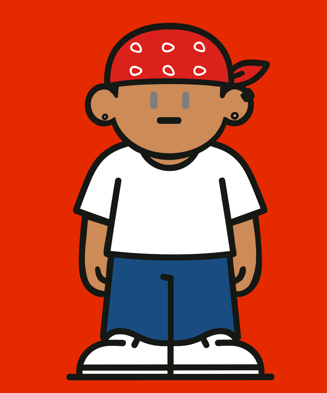 Character with red bandana