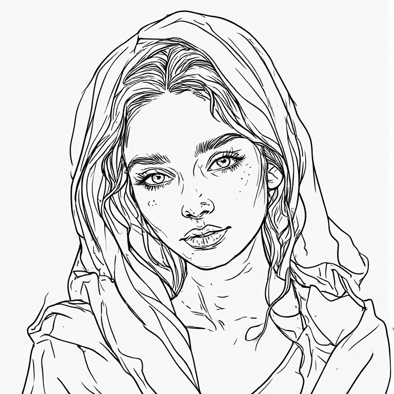 Madonna-l-Line-drawing-natural-(26)