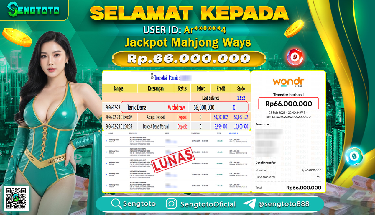 BUKTI PEMBAYARAN SLOT MAHJONG WAYS