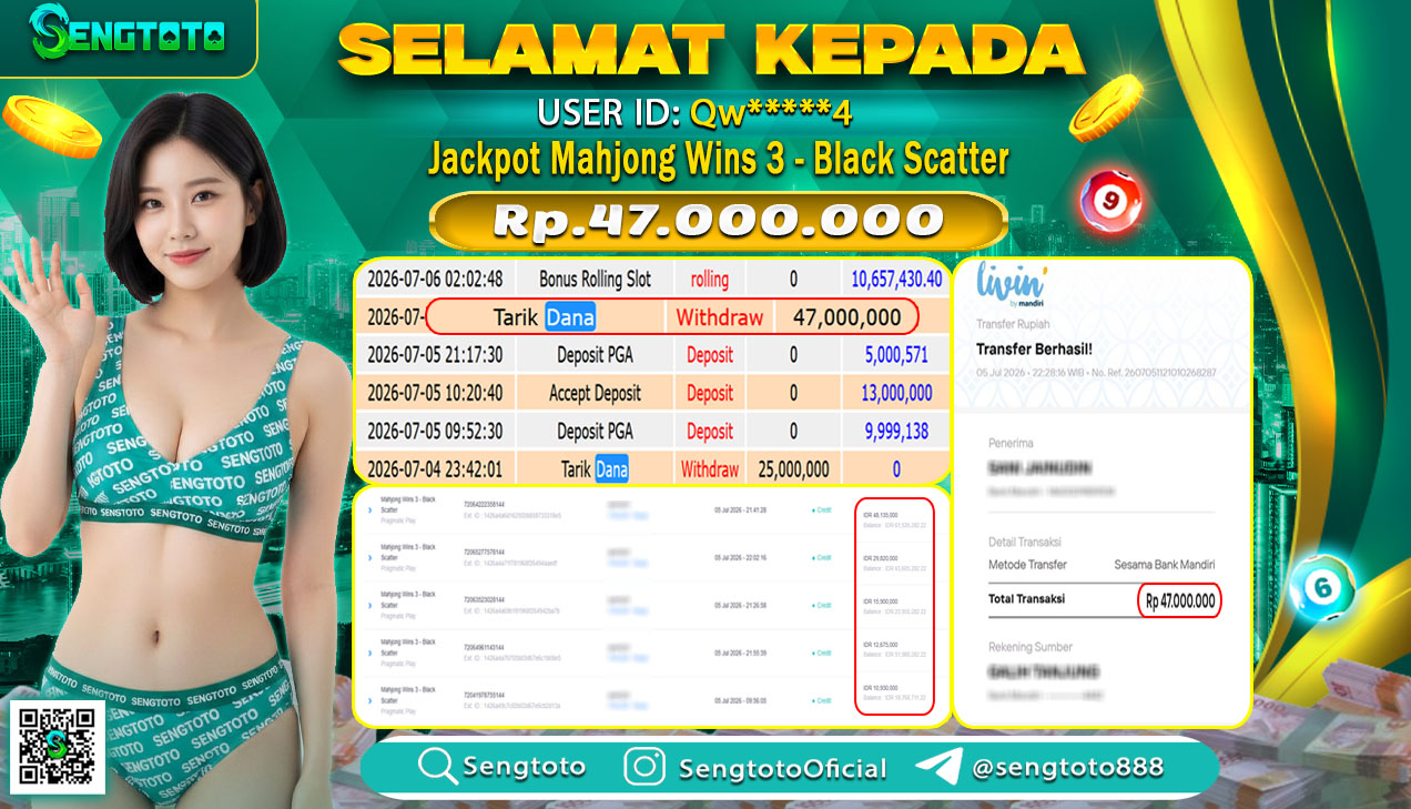 BUKTI PEMBAYARAN SLOT MAHJONG WINS 3-BLACK SCATTER
