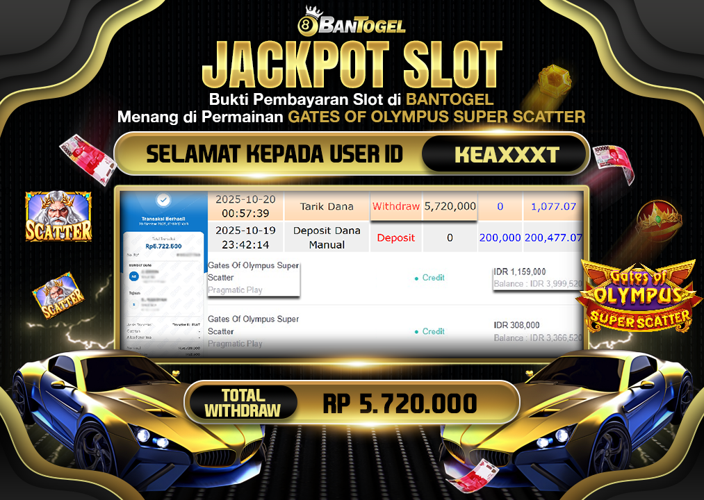 BUKTI JACKPOT LUNAS BANTOGEL