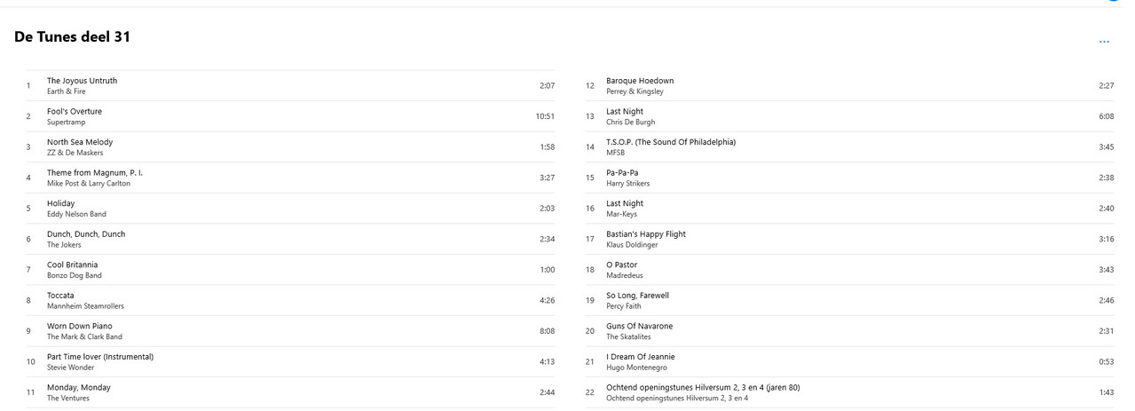 tunes back 31