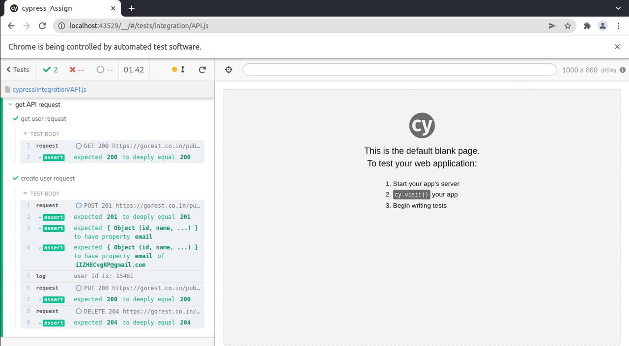 Test Execution Result