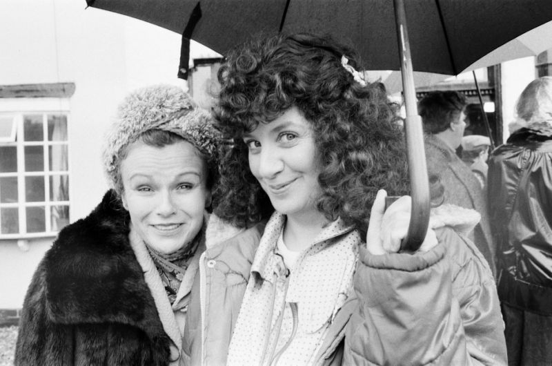 Maggie Steed (back to the camera).