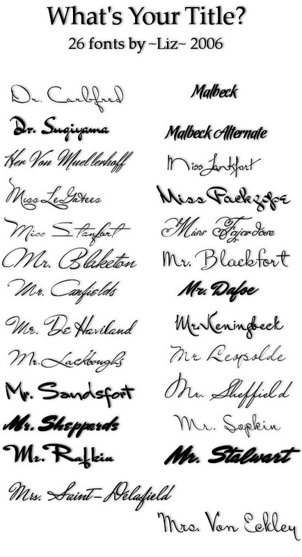 26 handwriting fonts