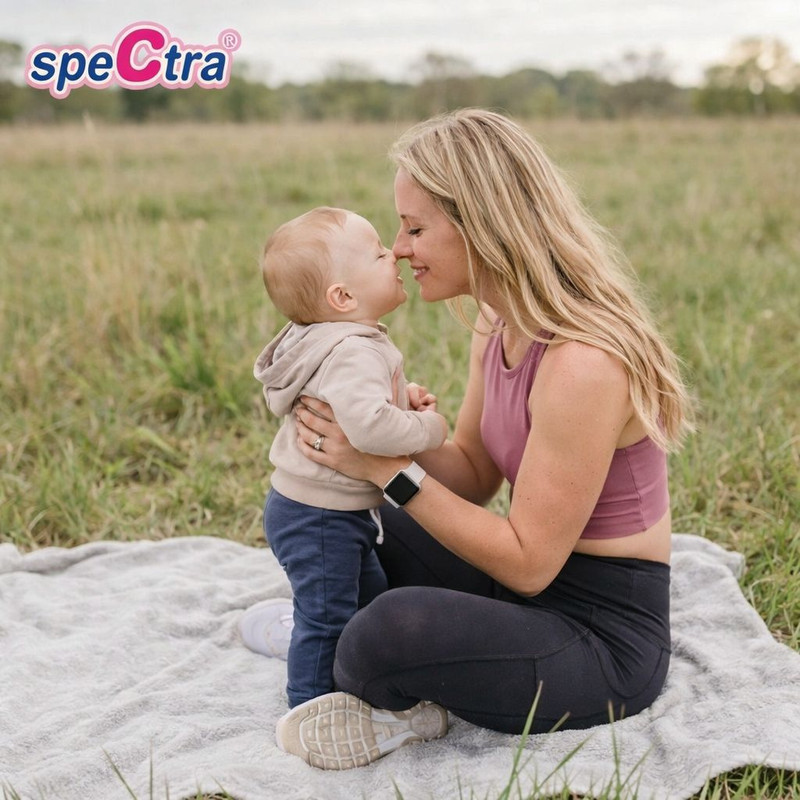 Mom and baby enjoying time together