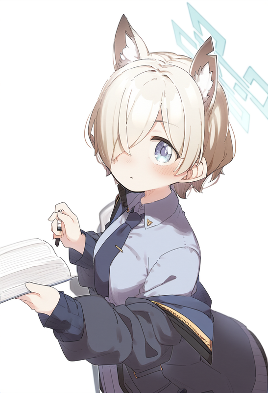 depth of field, 1girl, kanna (blue archive), short hair, {{artist_ yukie (kusaka s-3606834216