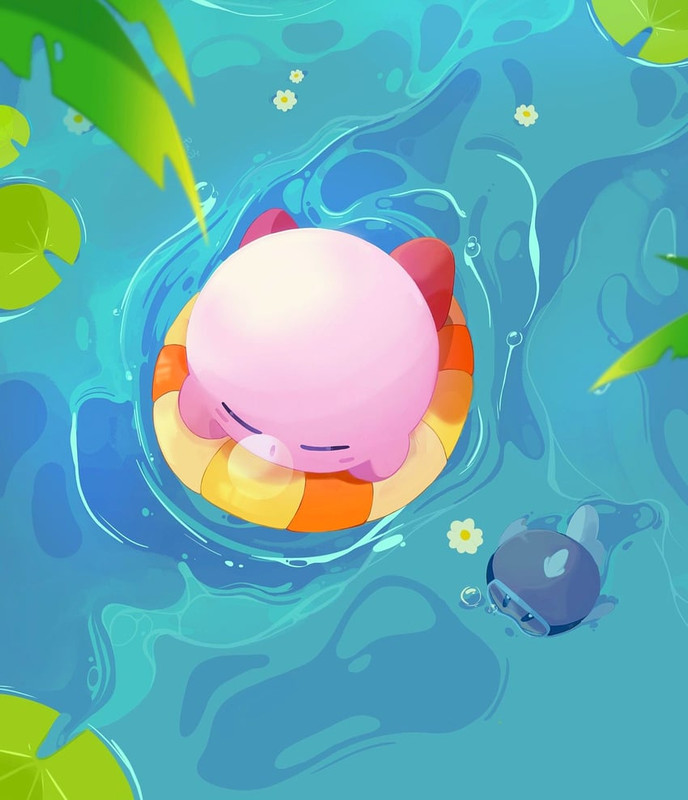 kirby-and-blipper-kirby-drawn-by-pingupo