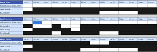 schedule