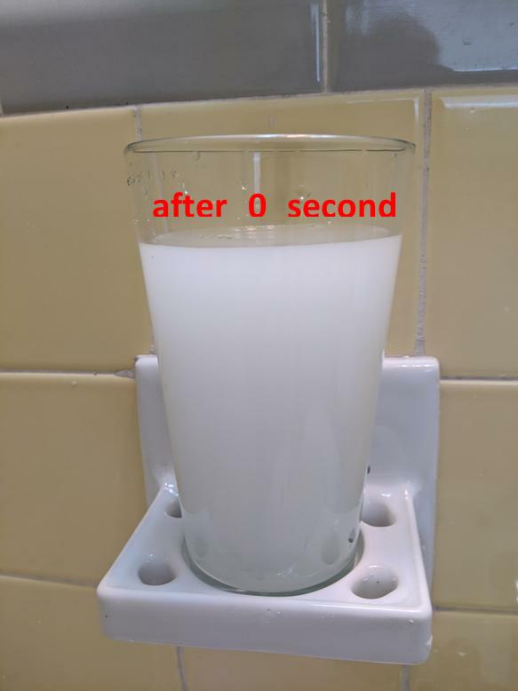 Cloudy hot water coming from one faucet