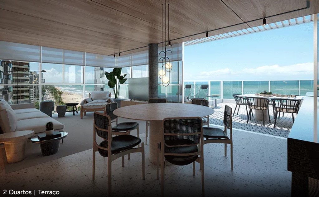 Apartamento de 2 quartos com terraço do Lucsin Residence, ideal para aproveitar o clima de Recife