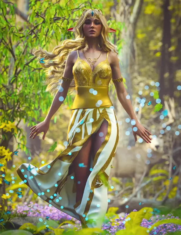 dForce AH Golden Grace Outfit For Genesis 9