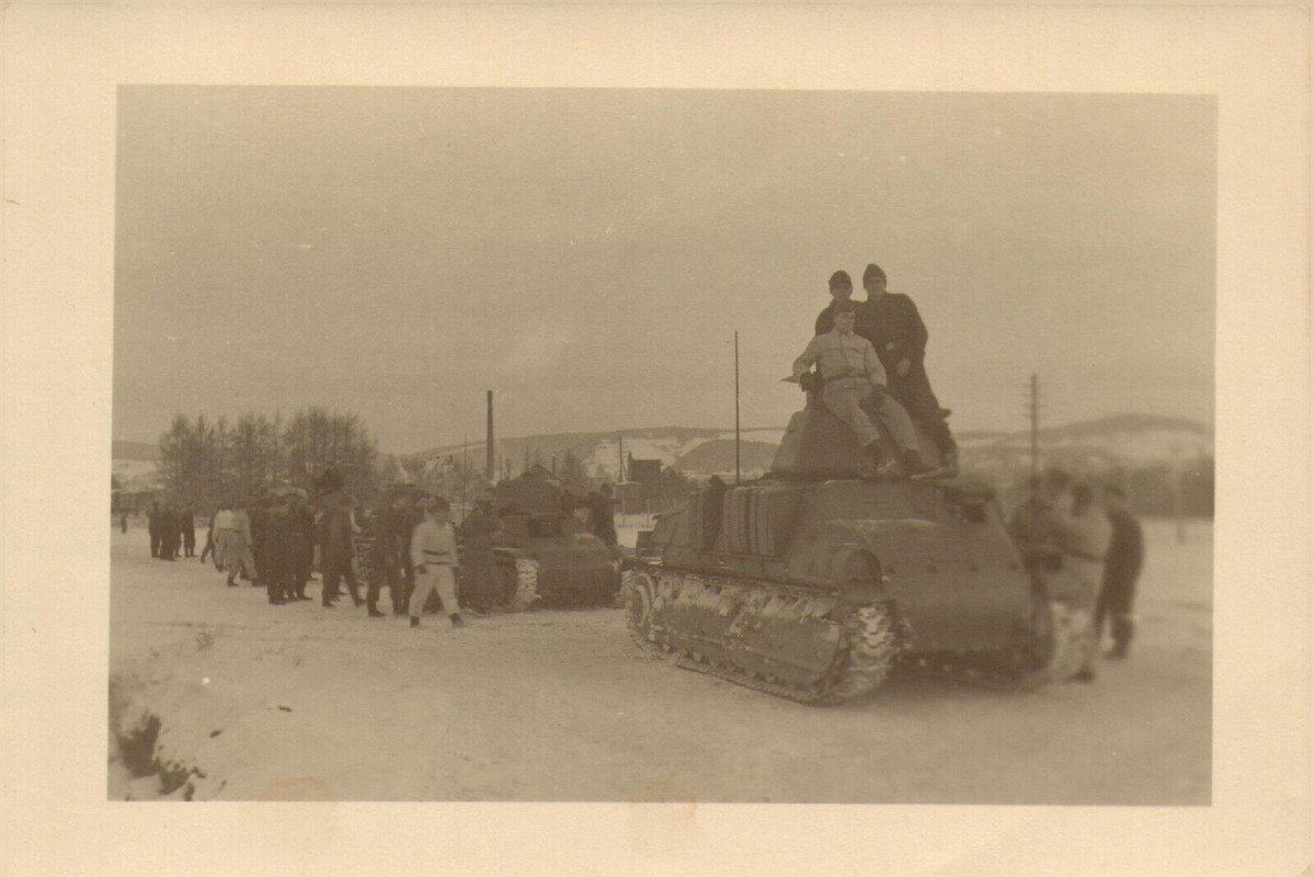orig. Foto französchische Beutepanzer, Somua S 35, Winter, Pz Kpfw 35, Panzer