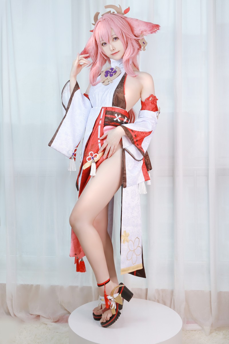 Asagiriai（愛ちゃん）原神 八重神子 Yae Miko Cosplay写真图集 35P (465MB)插图3