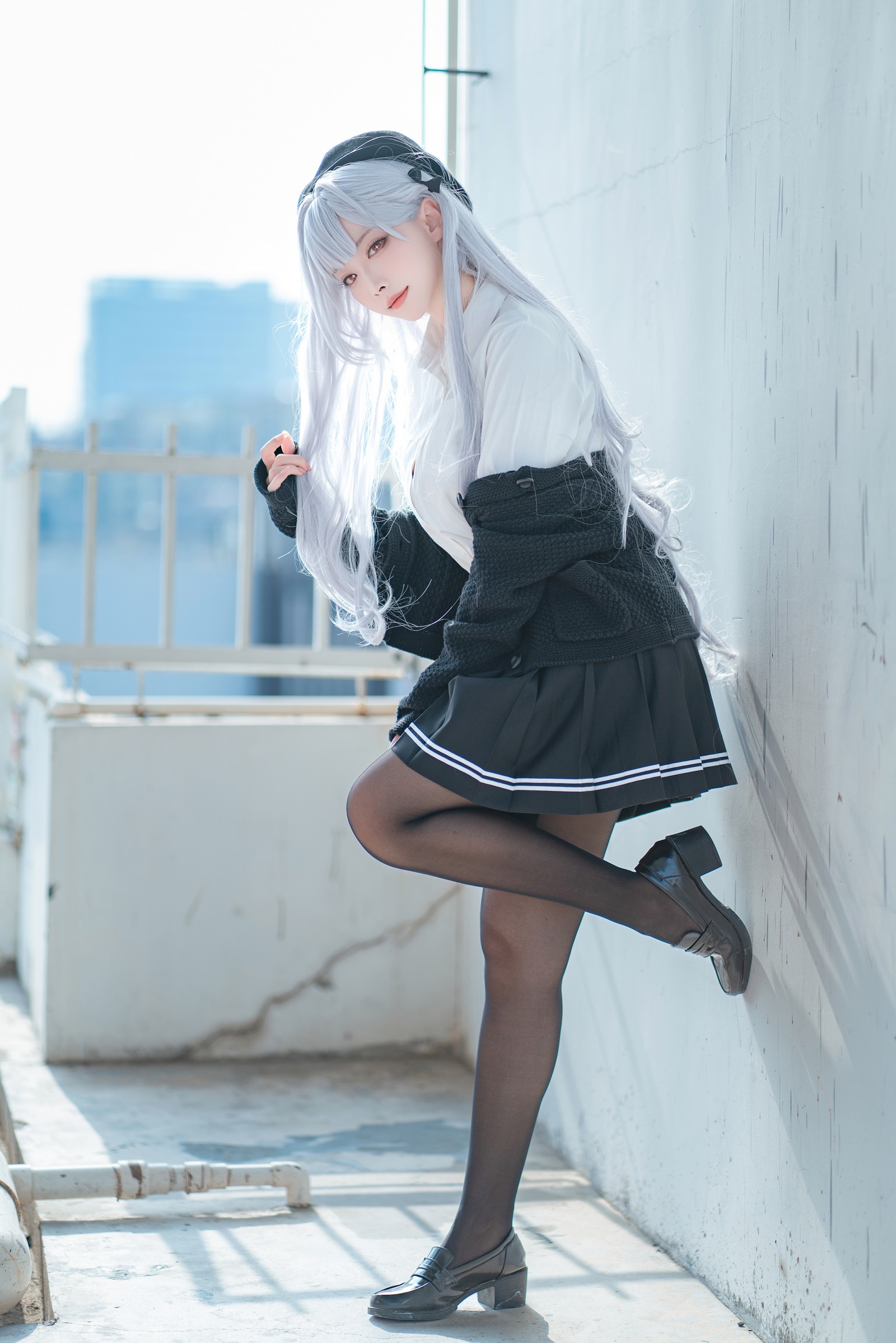 宮本桜 碧蓝航线 斯库拉 JK 制服写真｜校园风 Cosplay 图集（21P｜428MB）插图8