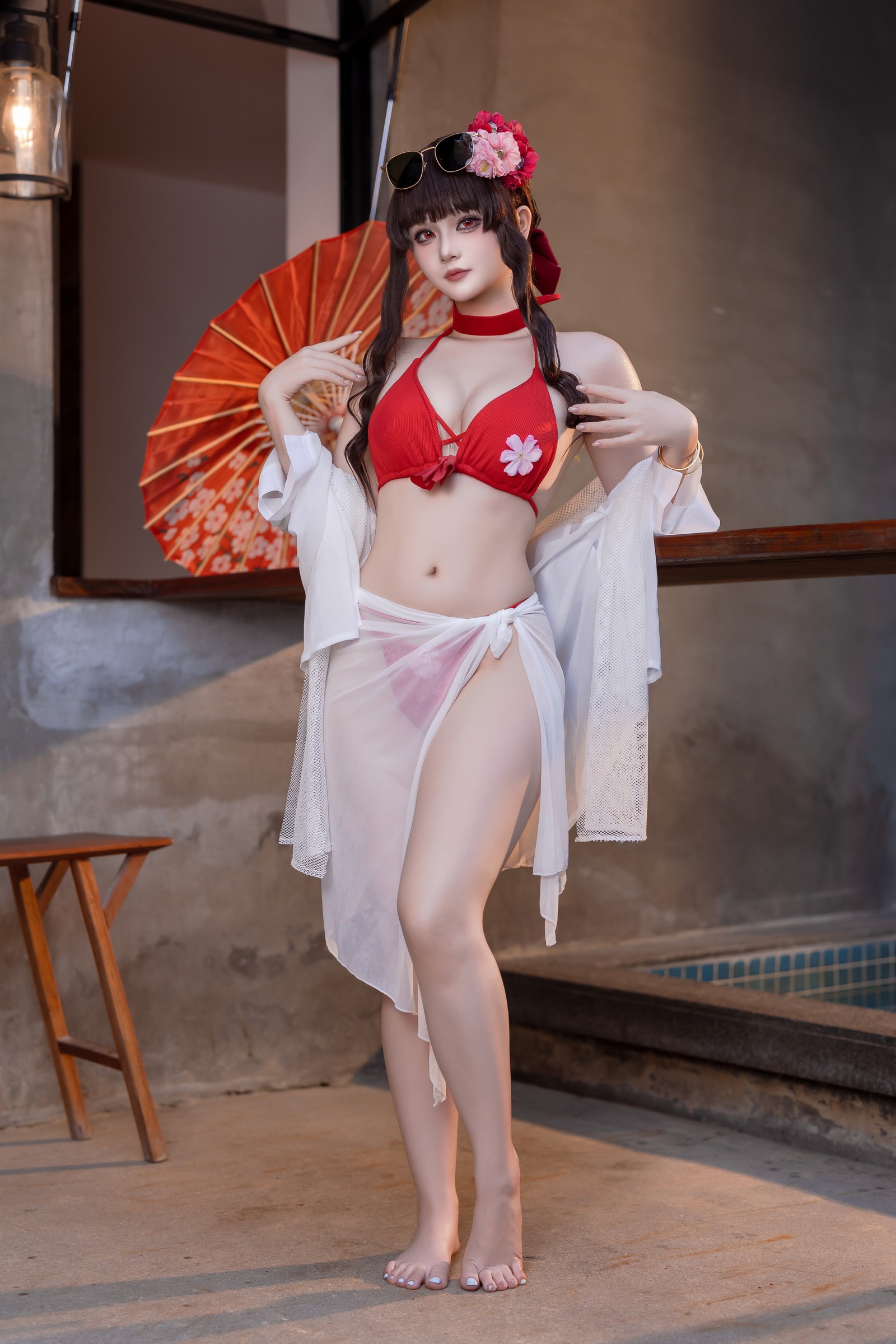 屿鱼 Yuyu 樱花泳装 Cosplay 写真合集｜季节限定（80P｜980MB）插图4