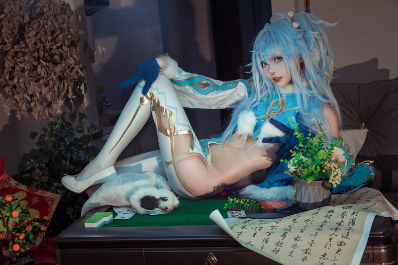 艾西Aiwest PA-15芙洛伦跃雪逢春Cosplay写真图集 高清美图合集 21P (128.7M)插图2
