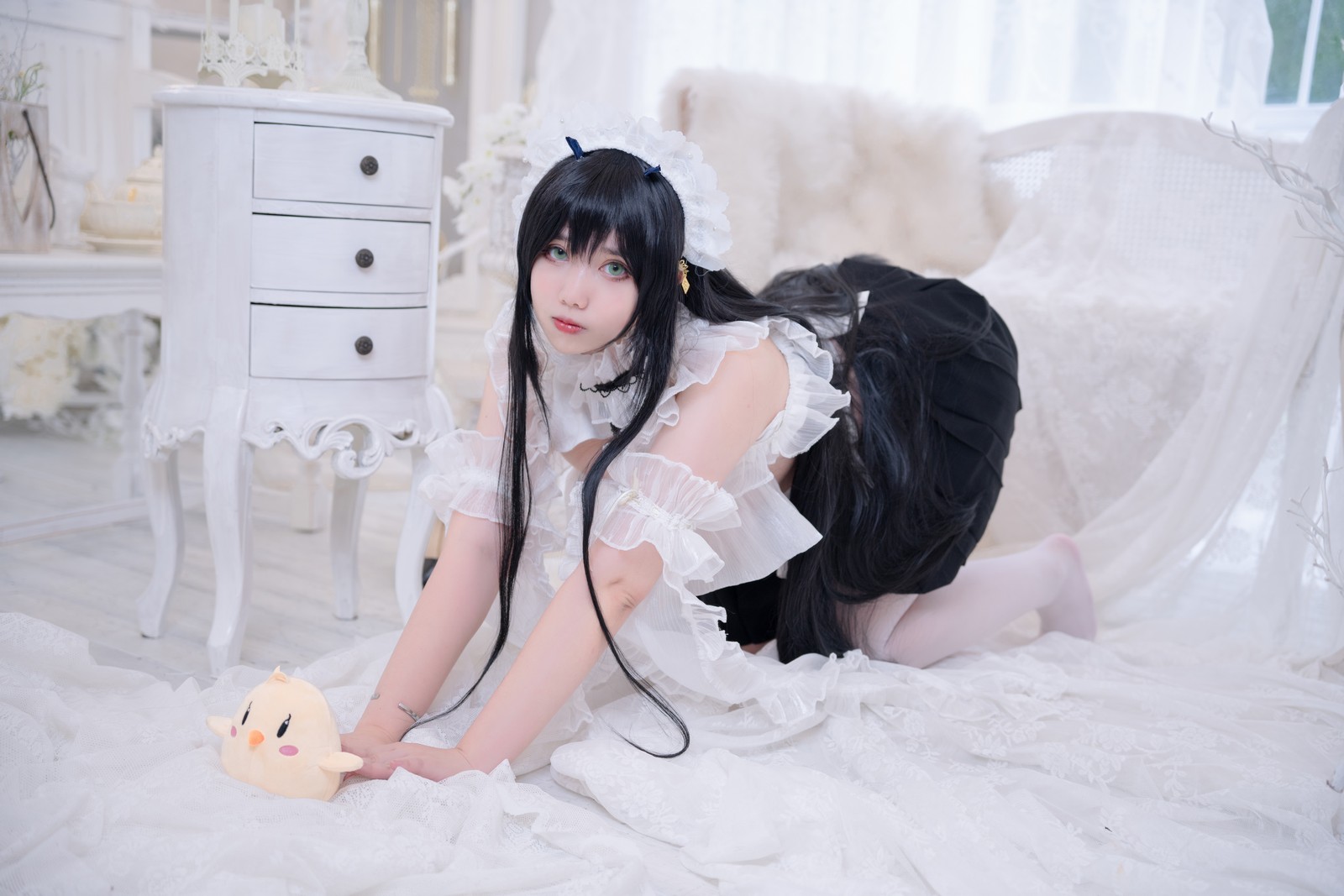 Meroko_魅瞳 – 碧蓝航线 不挠 女仆 Cos 写真（53P-744.2M）慵懒女仆主题高清图集插图4