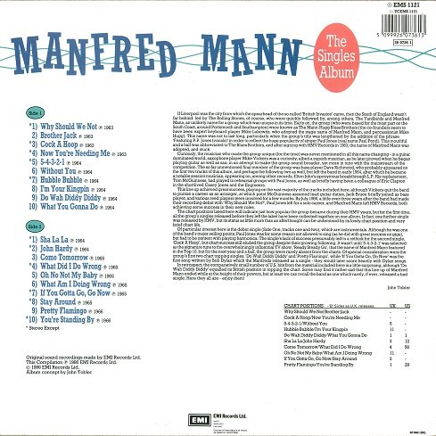 Manfred Mann - The Singles Album (1986) [Vinyl Rip 24/192] lossless+MP3