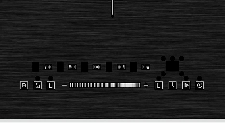 Estufa de inducción Drija Munich 90 con panel táctil y múltiples zonas flexibles.