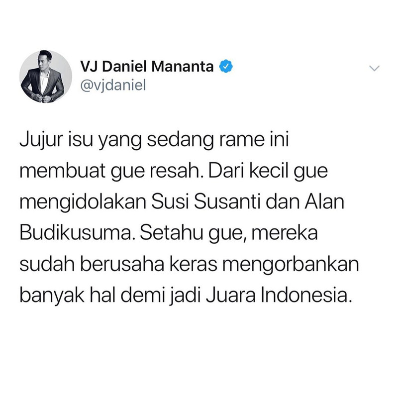 Unggahan Daniel Mananta