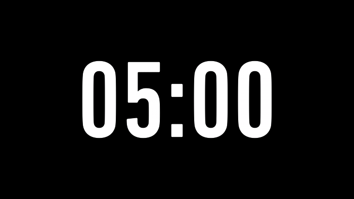 Fondo Transparente Enfoque — Cuenta Regresiva de 5 Minutos sin Fondo