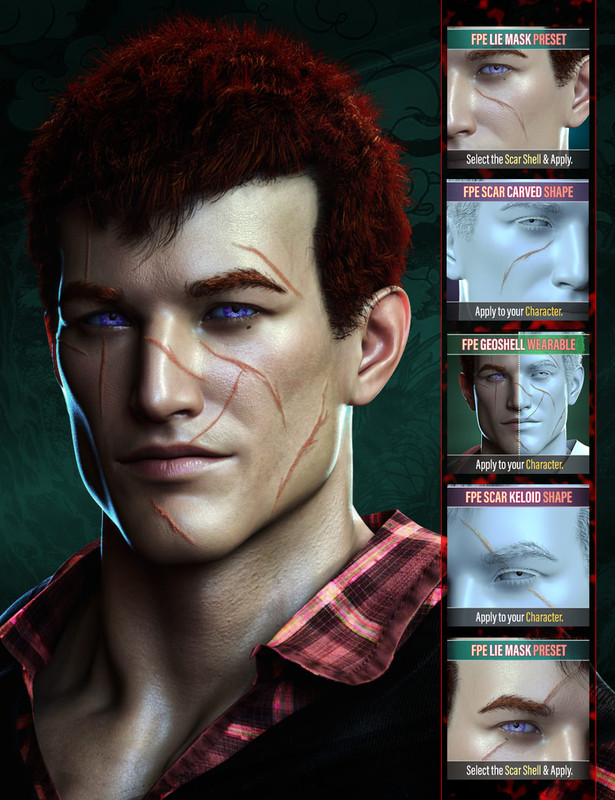 FPE HD Face Scars for Genesis 9