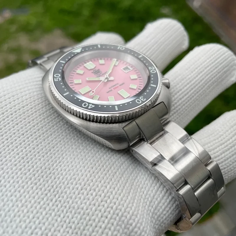 Steeldive SD1974 Pink Captain Willard Turtle 200M Automatic Diver Watch photo 5