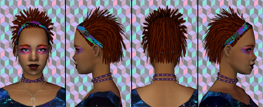 BG Dreadlocks F hair angles