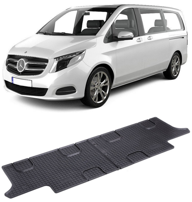 Set 2 covorase Mercedes V-Klasse Randul 3 2024-prezent, din cauciuc 100%, compatibile cu autoturismul MERCEDES V-Klasse