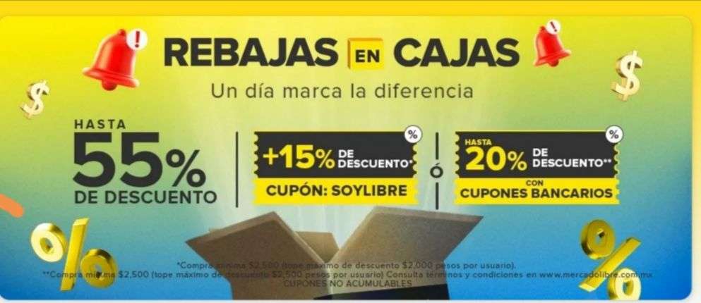 Cupón 15% de Descuento en Mercado Libre 
