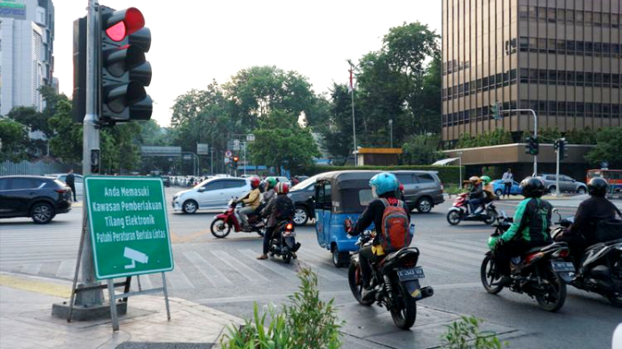 Ilustrasi jalanan di Indonesia