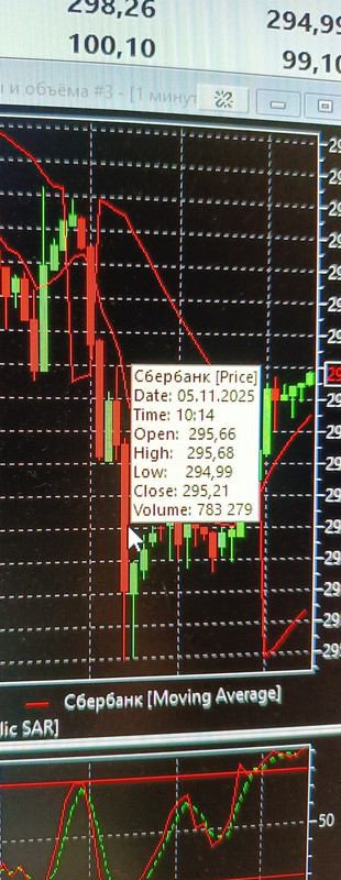 5 noabra 2025 v akcii Sberbanka na obeme vynesli stopy
